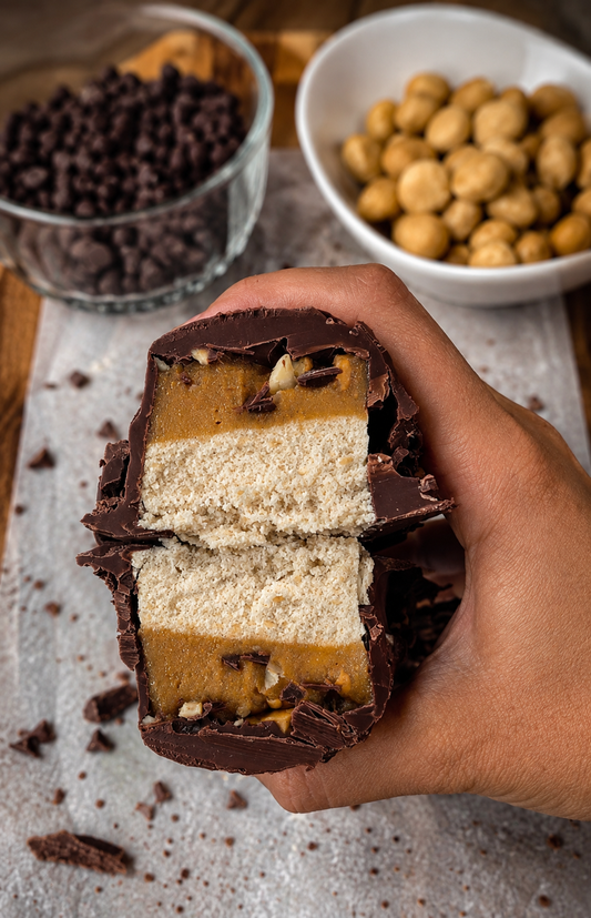 Homemade Snicker bars using clean ingredients