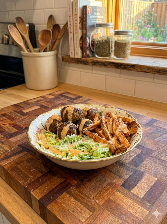 Big Mac Bowl (Air Fryer “Big Mac” Meatballs)