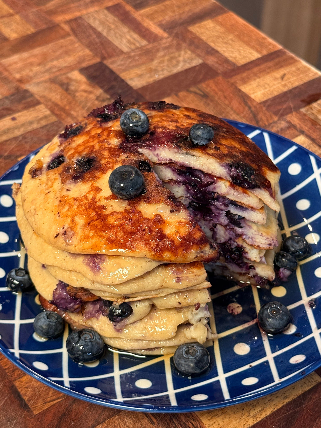 Blueberry Oat Pancakes (High Protein + Easy)