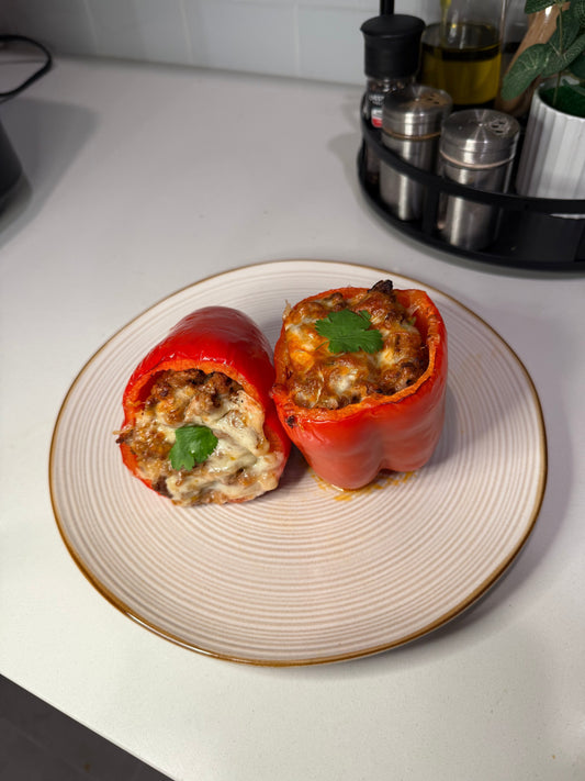 Air Fryer Stuffed Peppers (Ready in 25 Minutes)