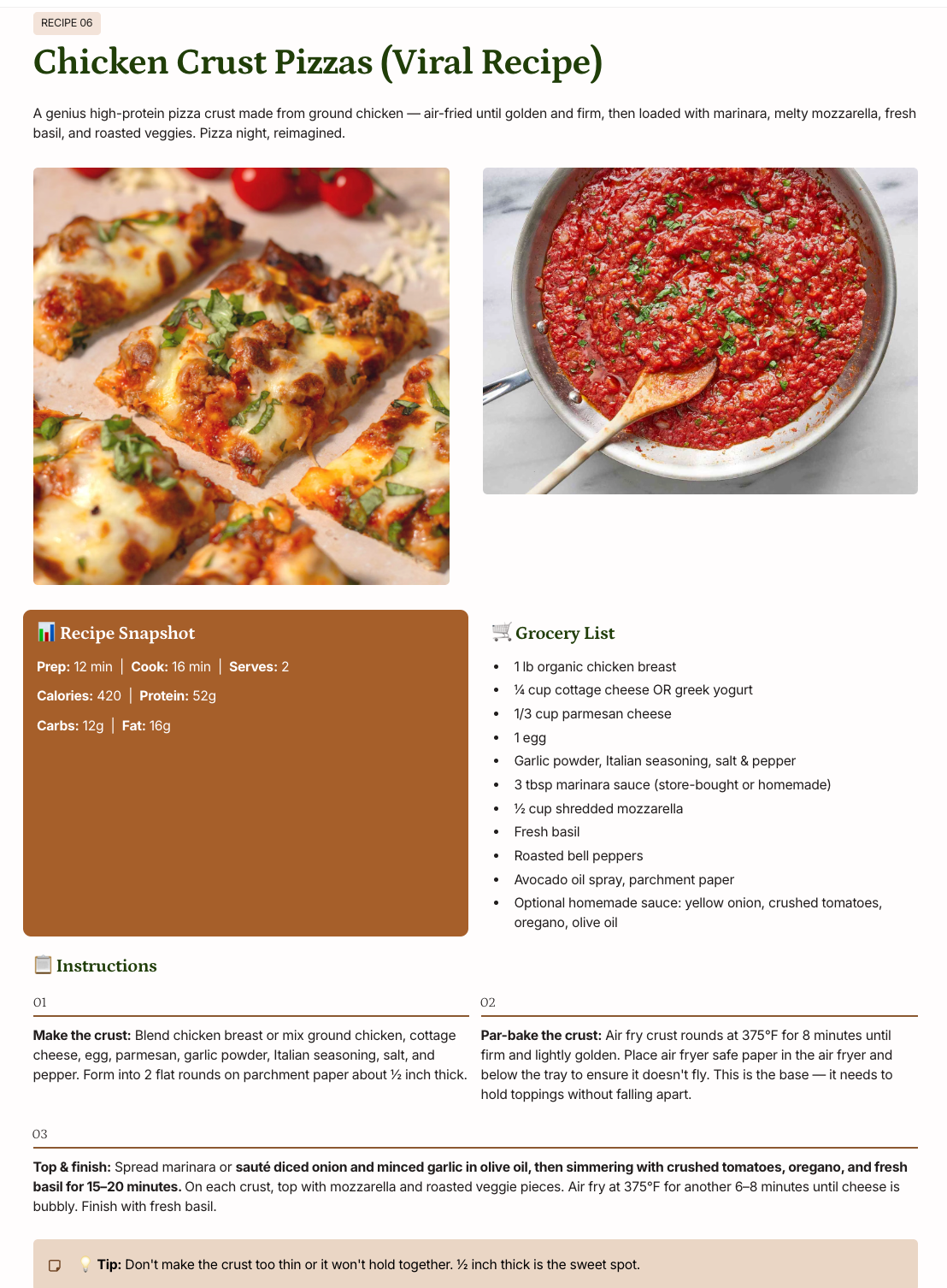 20 Quick Air Fryer DInners