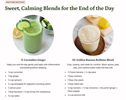 Whole-Food Smoothies for day and night